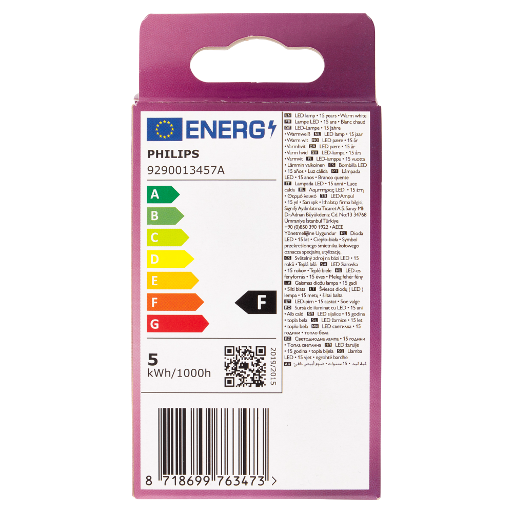 Philips Led sfera vetro 40W E27 2700K