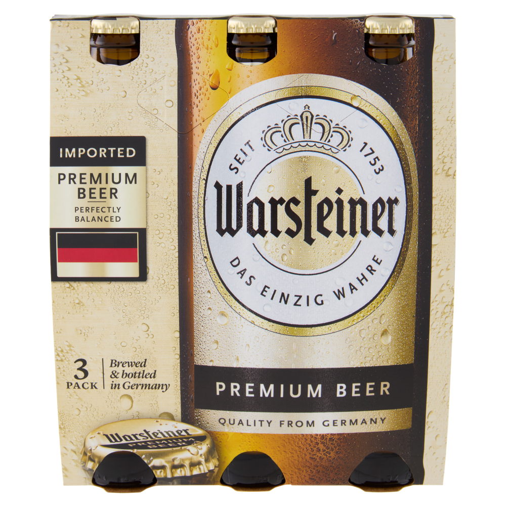 Warsteiner Premium Beer 3 x 0,33 l