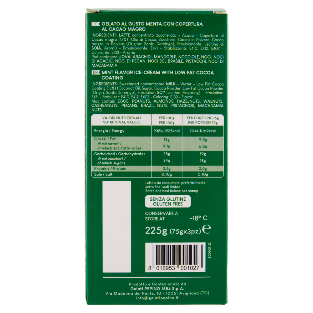 Pepino il Pinguino Menta 3 x 75 g