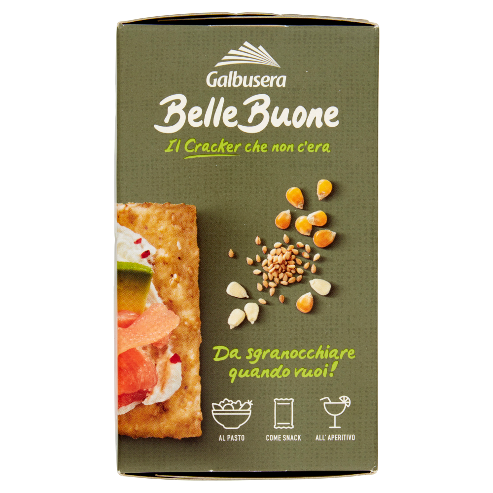Galbusera BelleBuone il Cracker che non c'era Sesamo e Mais 5 x 40 g