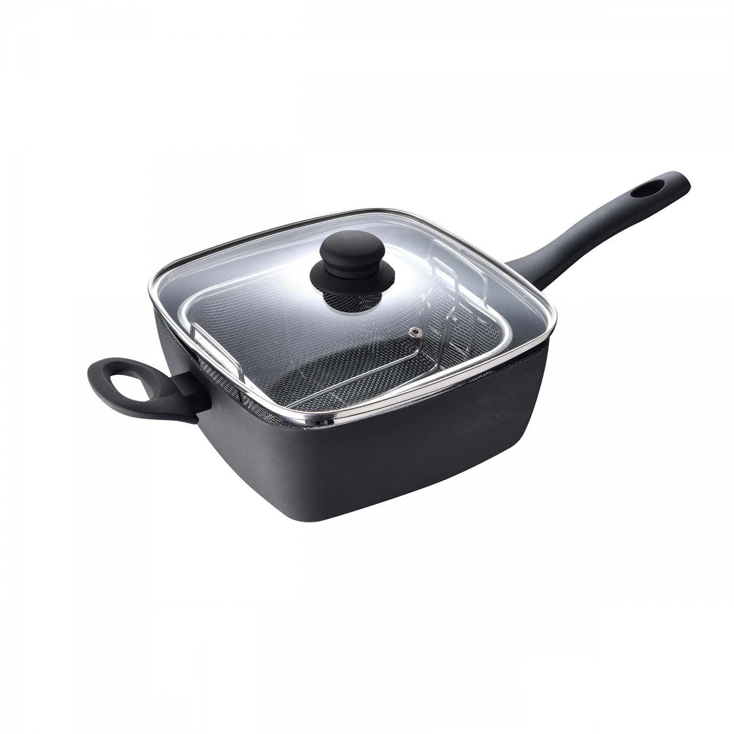 San Ignacio Optimum Padella Quadrata con Coperchio 24x24x9,5 cm