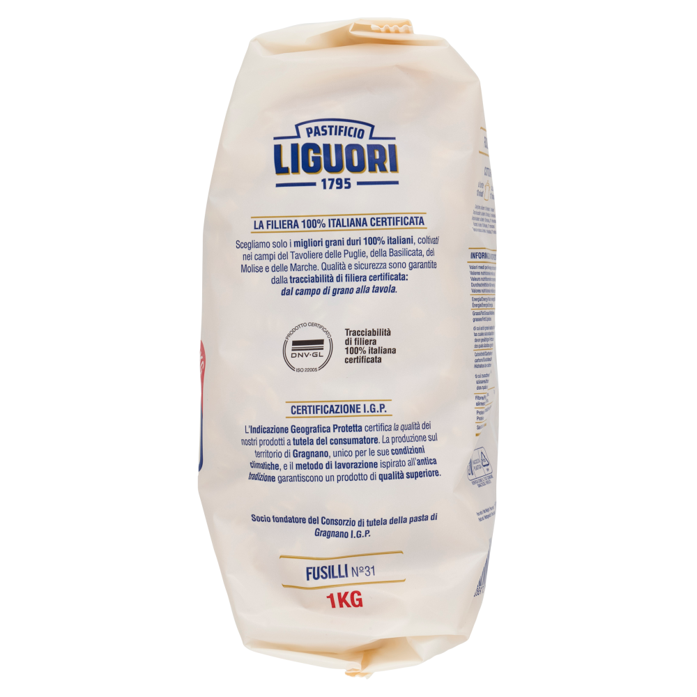 Pastificio Liguori Pasta di Gragnano I.G.P. Fusilli N&deg;31 1000 g