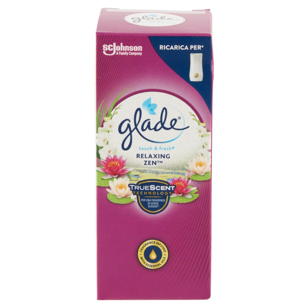 Glade Touch&Fresh Ricarica, Profumatore per Ambienti, Fragranza Relaxing Zen 10ml