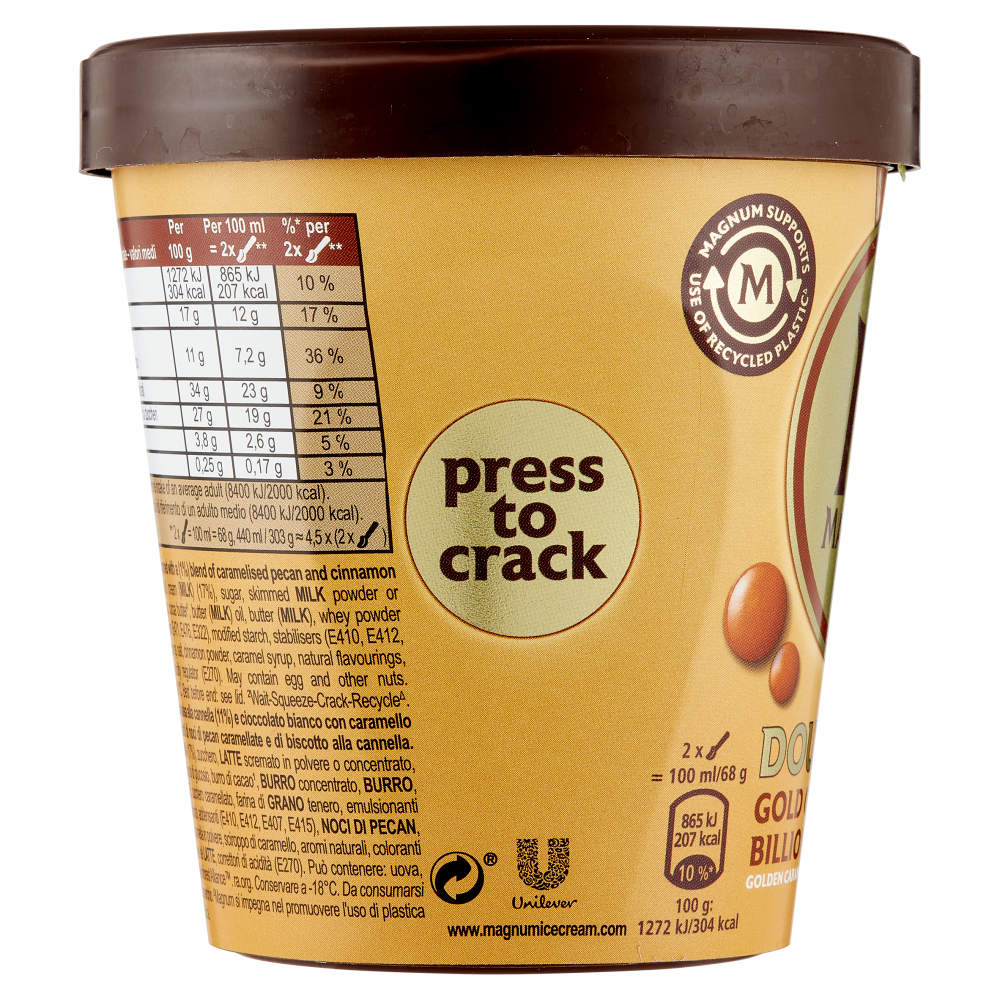 Magnum Double Gold Caramel Billionaire 303 g