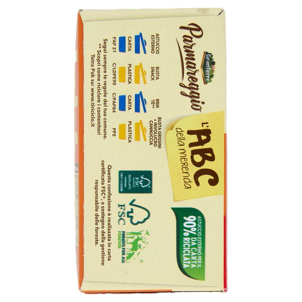 Parmareggio l'ABC della merenda con Snack al Formaggio