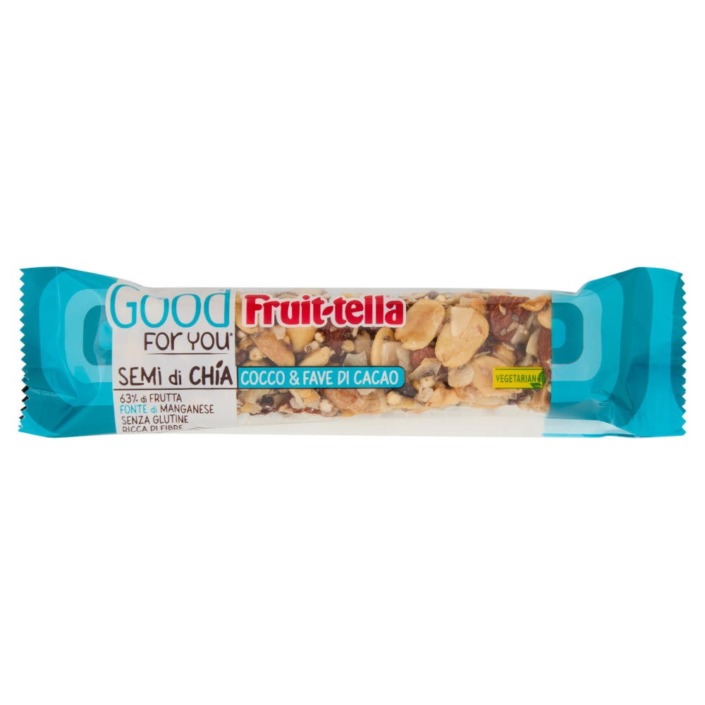 Fruit-tella Good For You* Semi di Chia, Cocco & Fave di Cacao 36 g