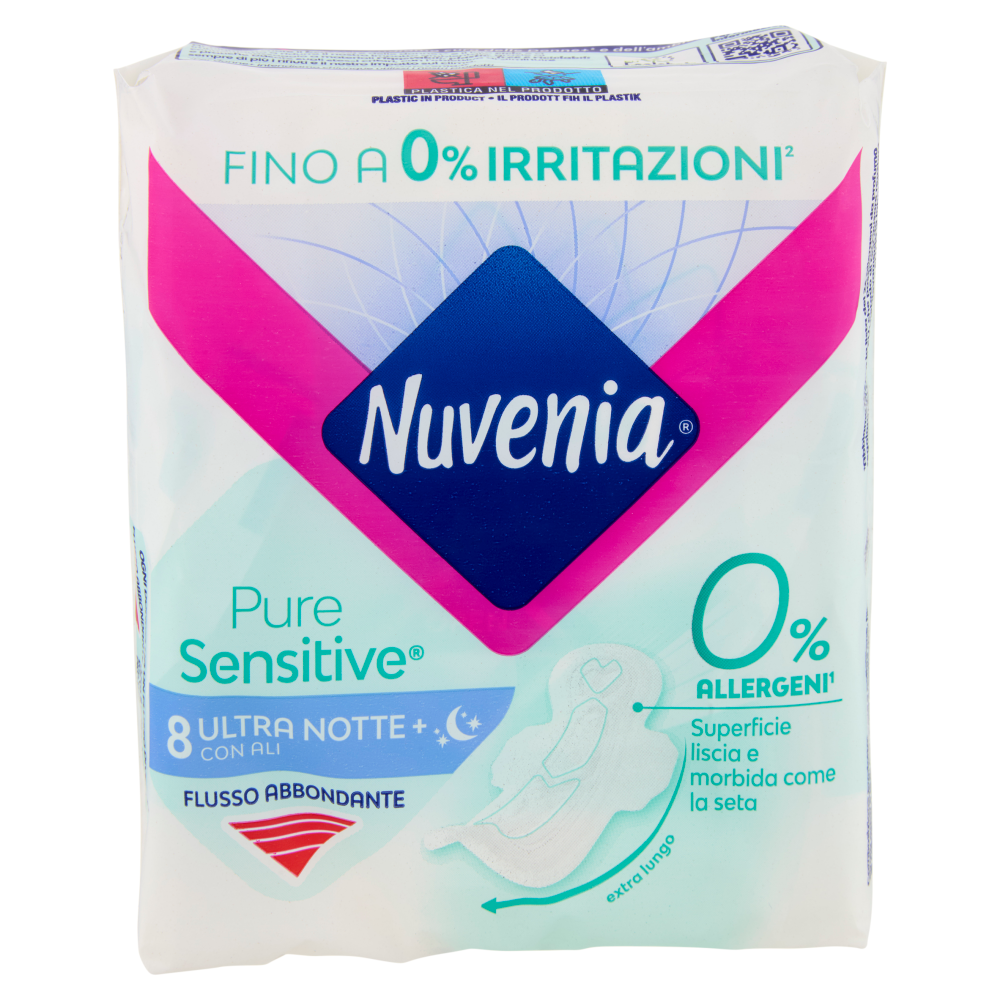 Nuvenia PureSensitive Ultra Notte con Ali 8 pz