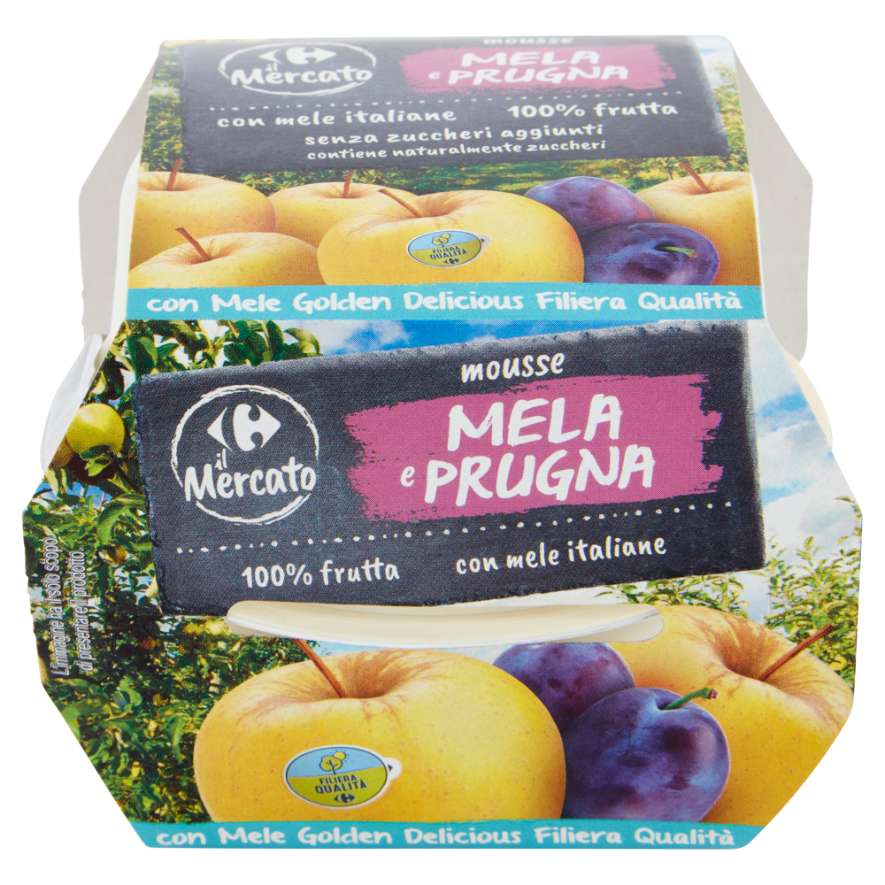 Carrefour il Mercato mousse Mela e Prugna 2 x 100 g