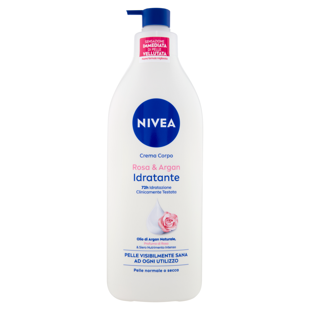 Nivea Crema Corpo Rosa & Argan Idratante Pelle normale o secca 500 ml