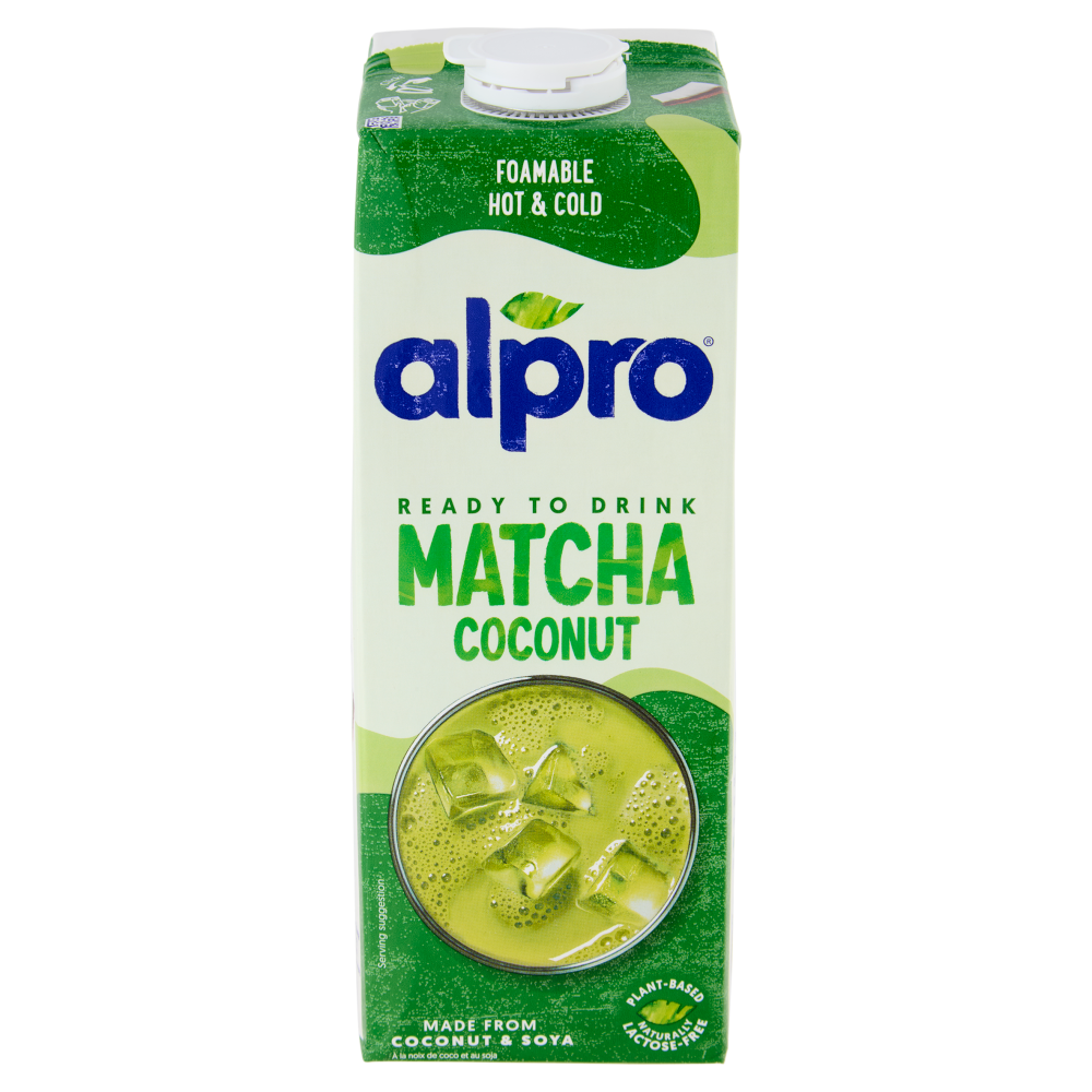 ALPRO Matcha Pronto da Bere, Bevanda di Soia con Cocco 100% Vegetale, Senza Lattosio, No Glutine,1L