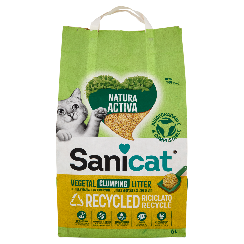Sanicat Natura Activa Lettiera vegetale agglomerante 6 L