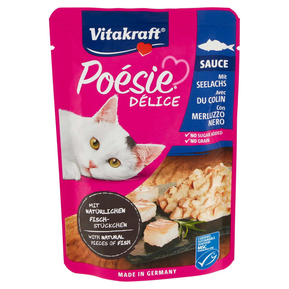 Vitakraft Poésie Délice Sauce con Merluzzo Nero 85 g