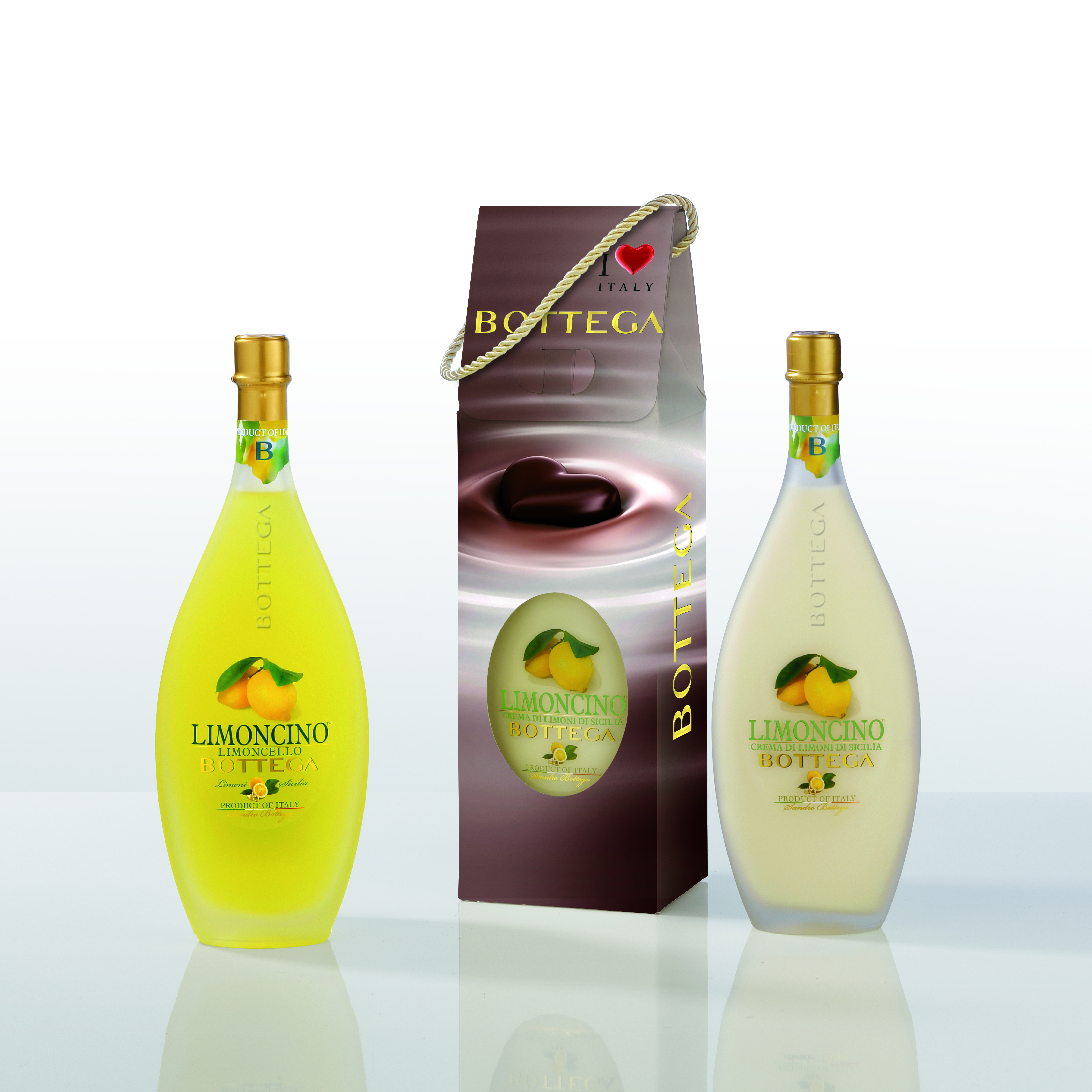 Confezione CUOR DI LIMONE LIMONCINO, Liquore di Limoni e Liquore Crema di Limoni