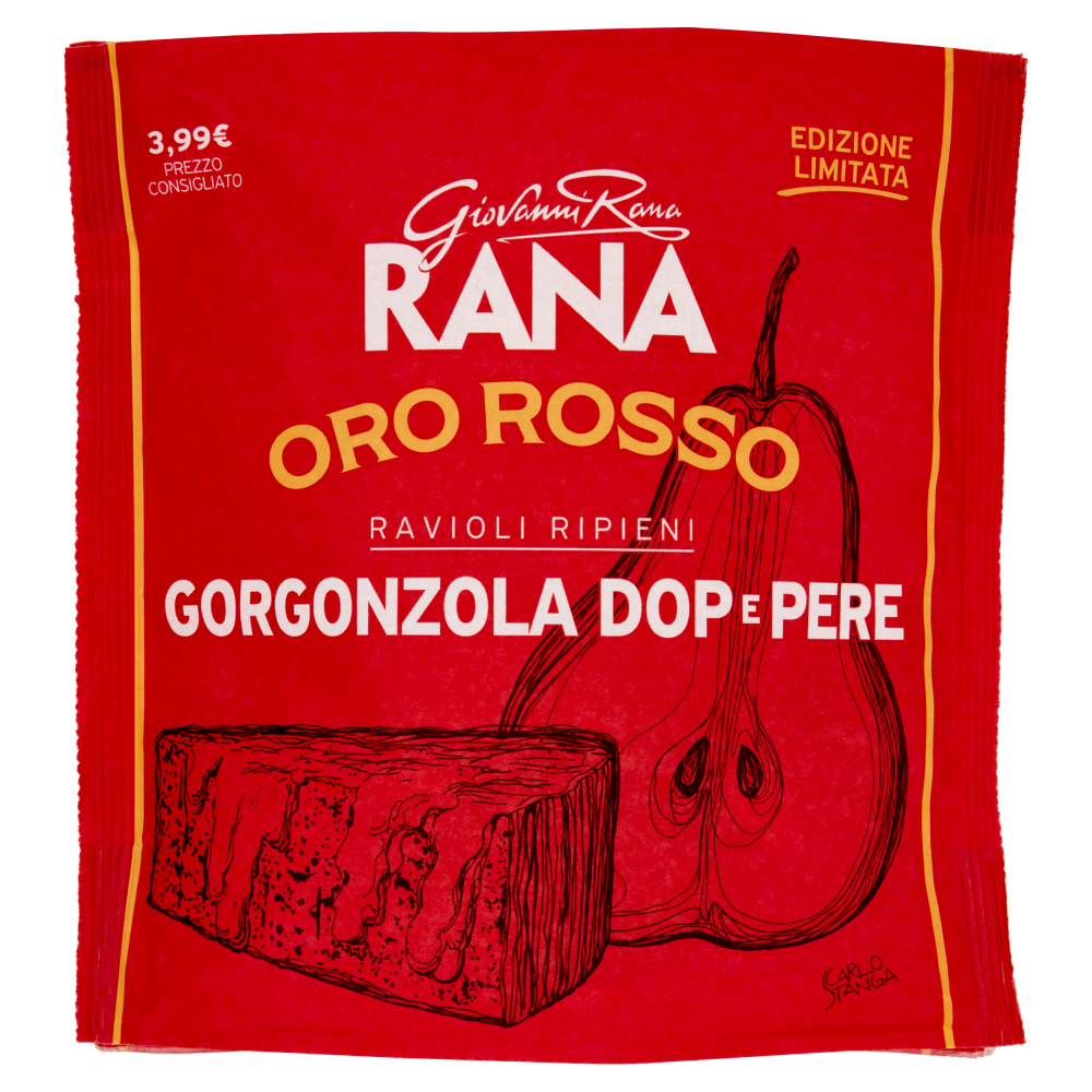 Giovanni Rana Oro Rosso Ravioli Ripieni Gorgonzola DOP e Pere 250 g