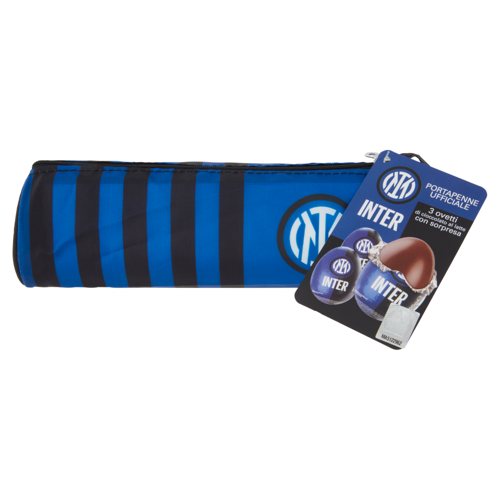Ovetti di Cioccolato al latte finissimo 3 x 20 g + Portapenne Ufficiale Inter