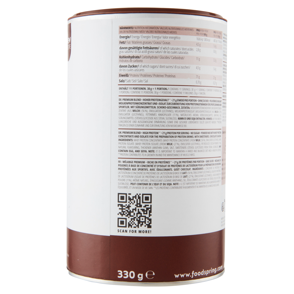 foodspring Whey Protein Chocolate Flavour 330 g