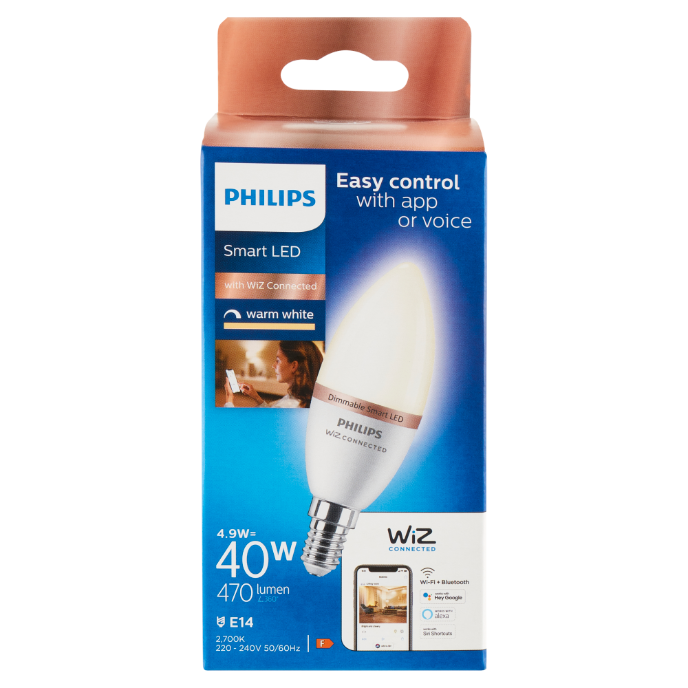 Philips Smart DIM Candela Smerigliata 40W E14