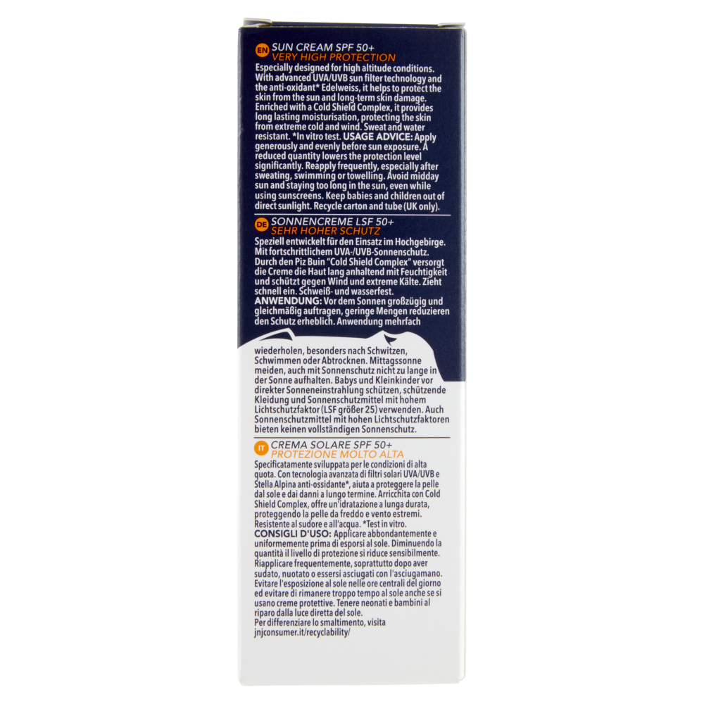 Piz Buin Mountain Sun Cream 50+ SPF Very High 50 ml