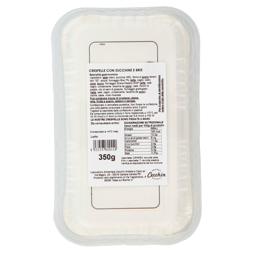Cecchin la Crespella Zucchine e Brie 350 g
