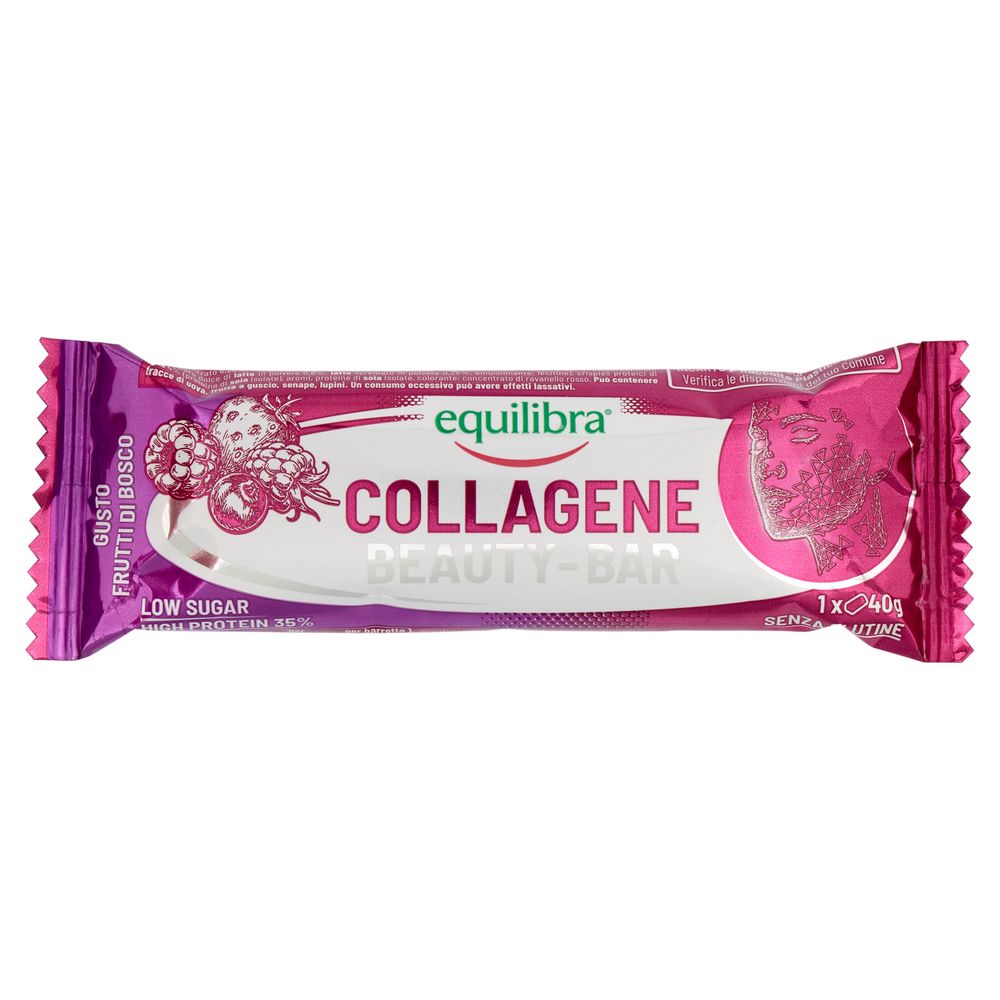 Equilibra Barretta Collagene Beauty Gusto Frutti di Bosco 40 g
