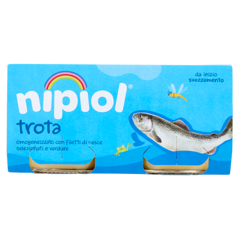 nipiol trota omogeneizzato con filetti di pesce selezionati e verdure 2 x 80 g