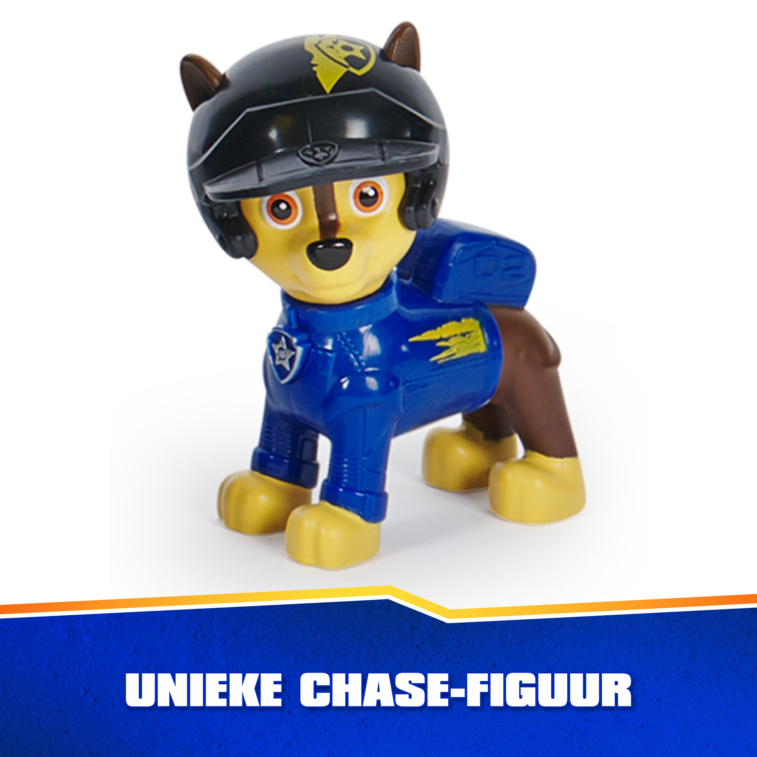 PAW Patrol : Rescue Wheels Chase Deluxe, Veicolo Giocattolo con Propulsore, Argano Motorizzato, Luci e Suoni, Giocattoli per Bambini e Bambine, 3+ Anni