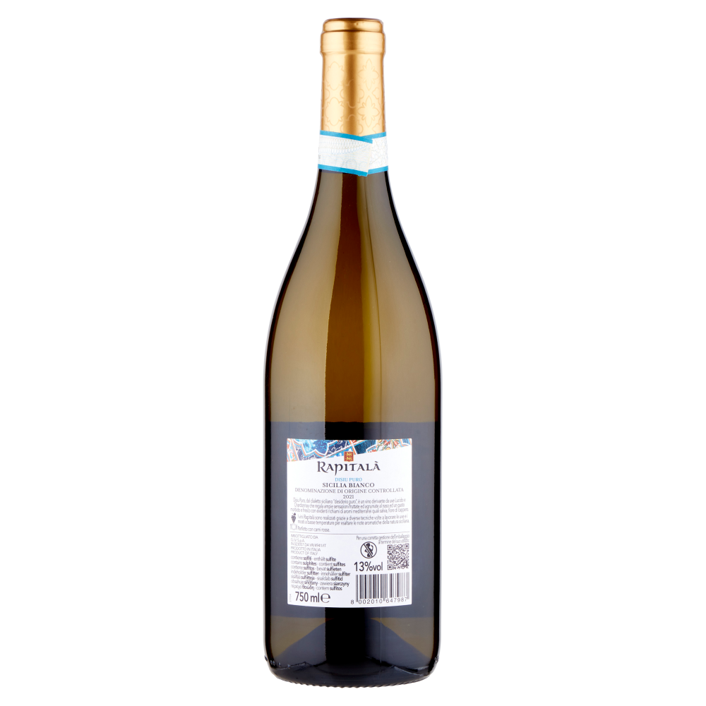 Rapital&agrave; Disiu Puro Sicilia Bianco DOC 750 ml