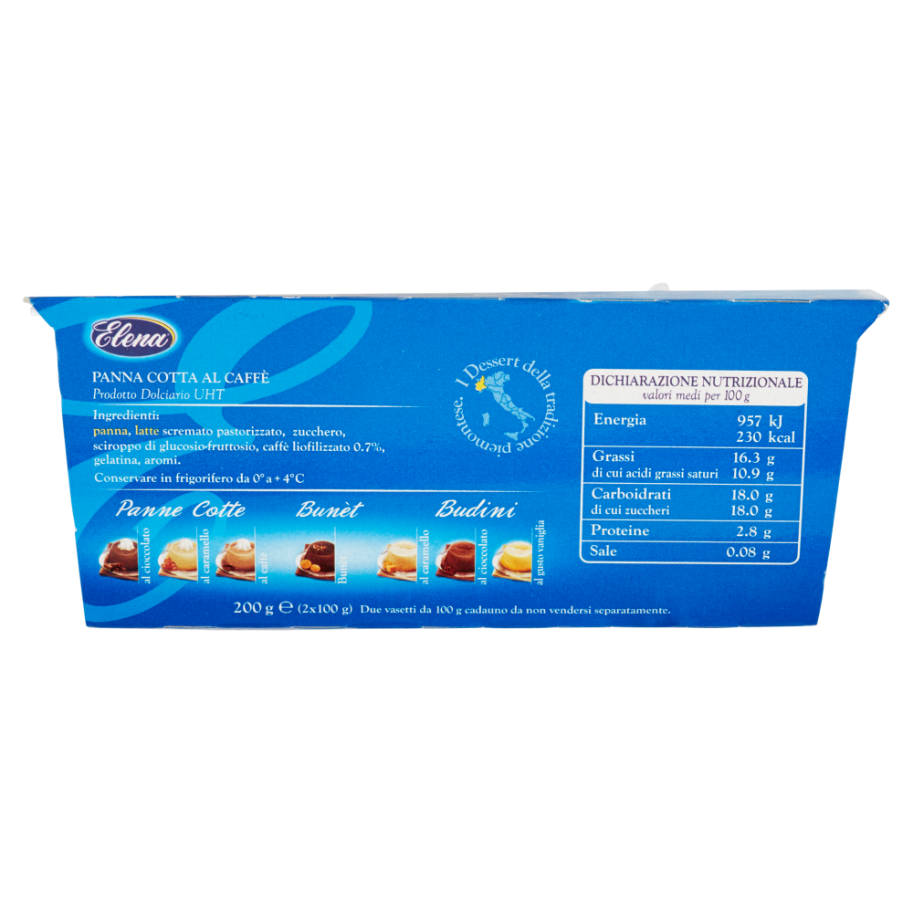 Elena Panna Cotta al caff&egrave; 2 x 100 g