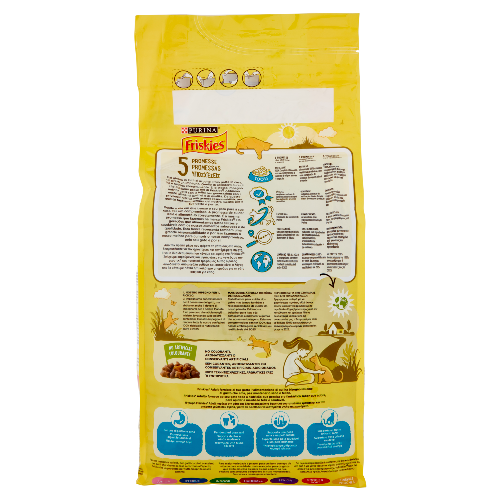 PURINA FRISKIES Gatto Adult con Tonno e con Verdure 2 Kg