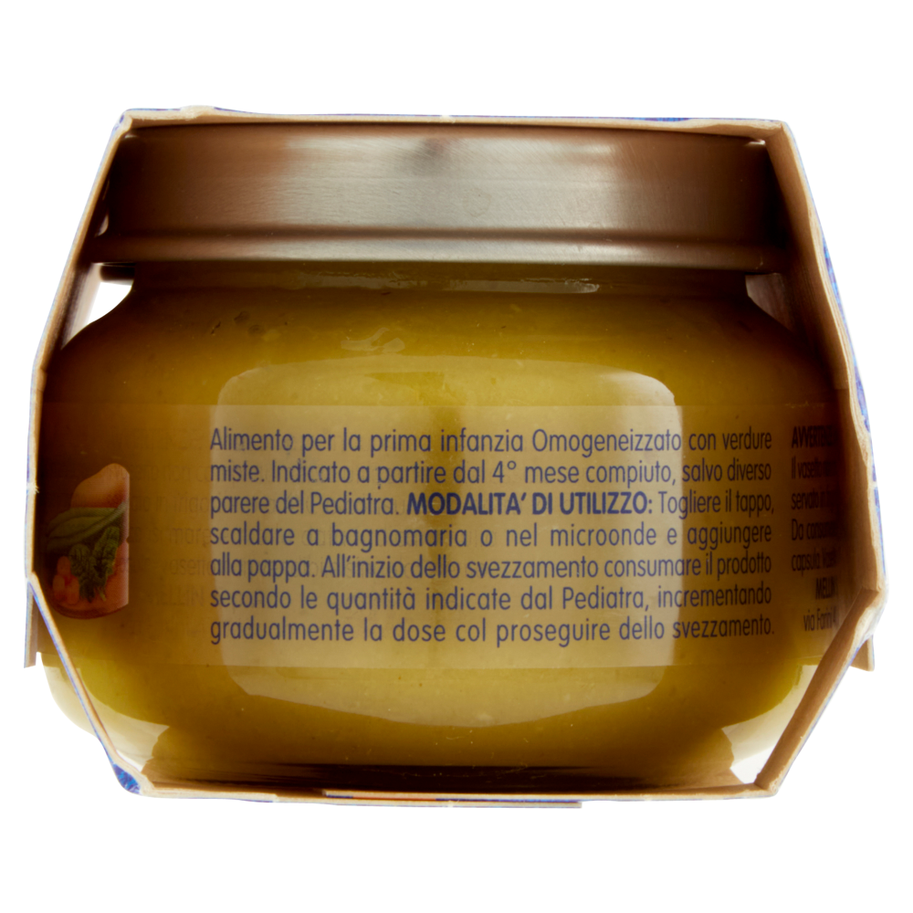 Mellin Verdure Miste 100% Naturale Omogeneizzato 2 x 80 g