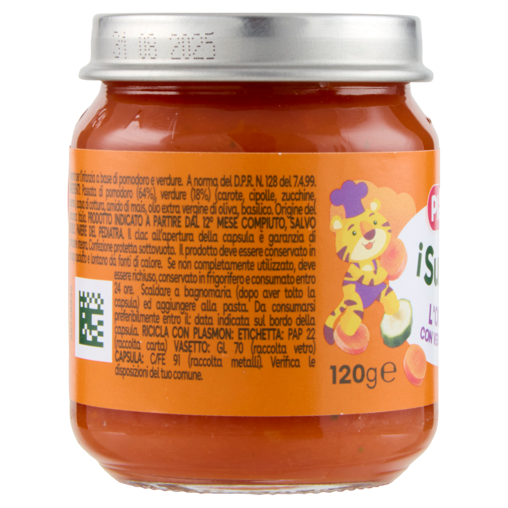 Plasmon i Sughetti l'Ortolano con Verdure a Pezzetti 120 g