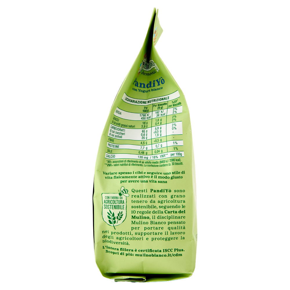 Mulino Bianco Armonia Pandiyò Biscotti Yogurt Bianco Senza Zuccheri Aggiunti Fonte di Calcio 270g