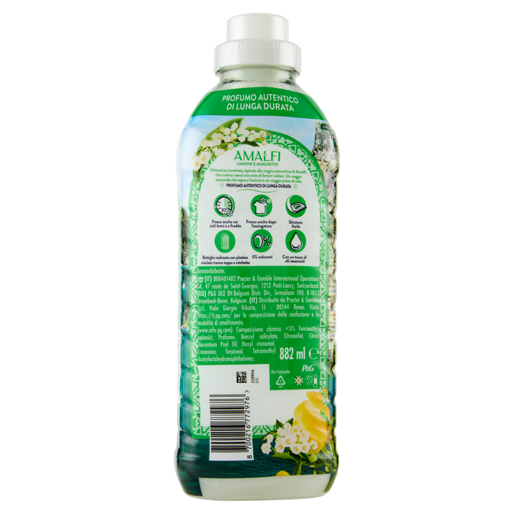 Lenor Essenze D'Italia Amalfi Ammorbidente Concentrato Limone e Mughetto, 42 Lavaggi 882 ml