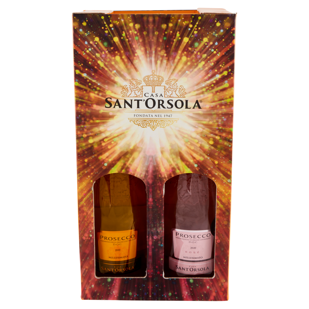 Casa Sant'Orsola Prosecco D.O.C. Millesimato + Prosecco D.O.C. Rosé Millesimato 2 x 750 ml