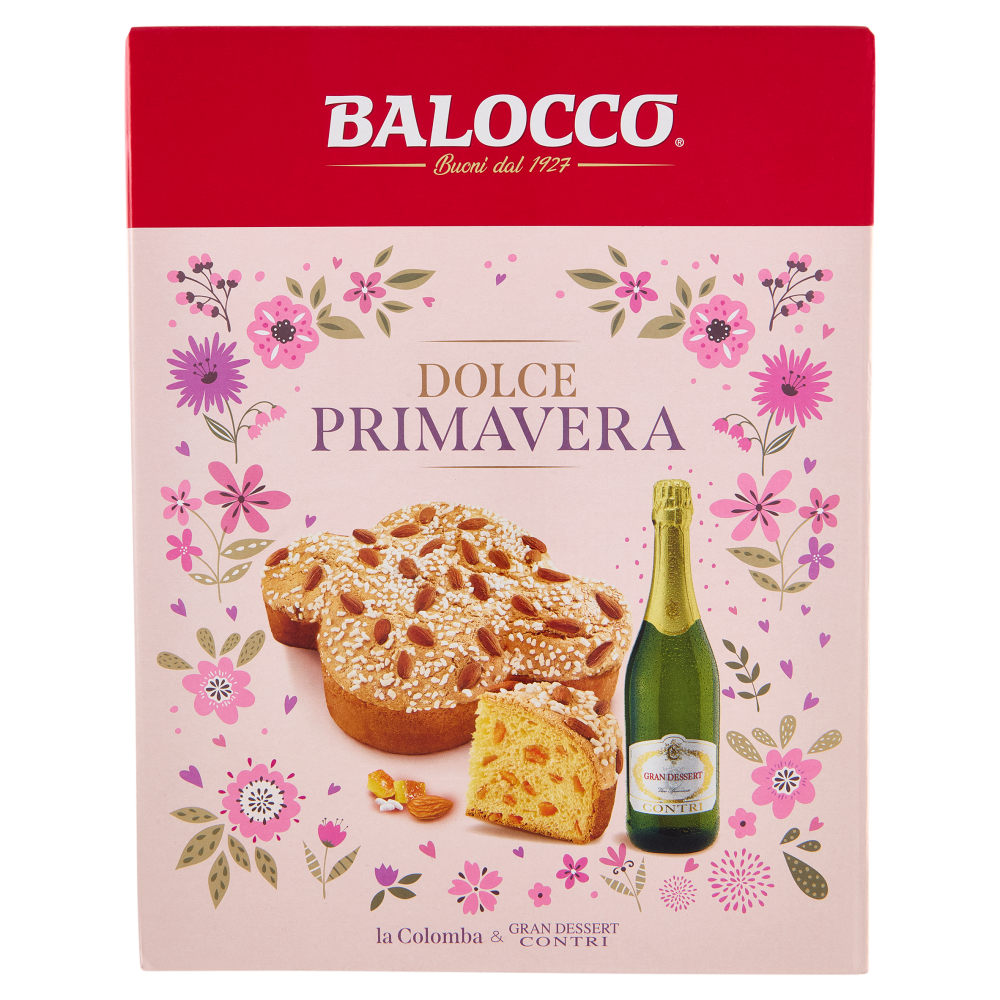 Balocco Dolce Primavera la Colomba 700 g & Gran Dessert Contri 75 cl