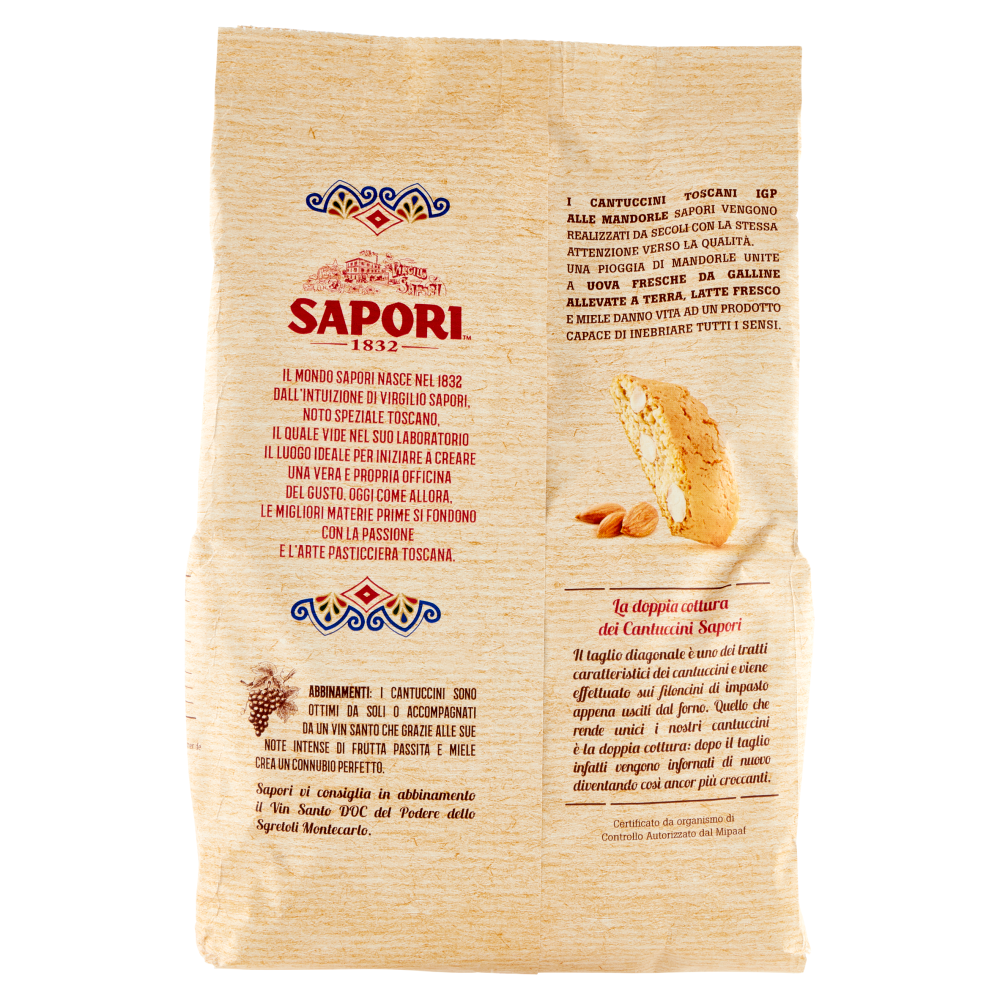 Sapori Cantuccini Toscani IGP alle Mandorle 600 g