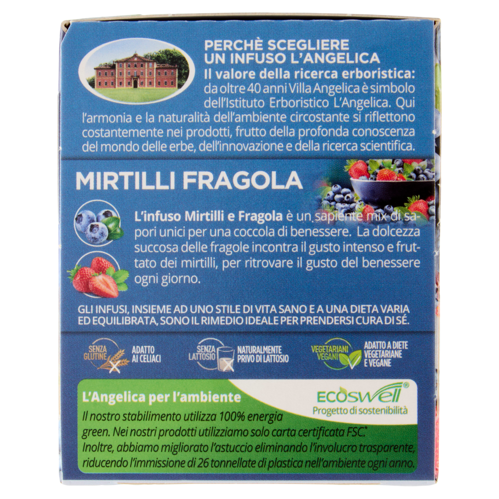 L'Angelica Passione di Frutta Mirtilli Fragola 15 Filtri 28.5 g