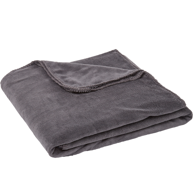 TEX HOME Plaid microfibra singolo, grigio scuro