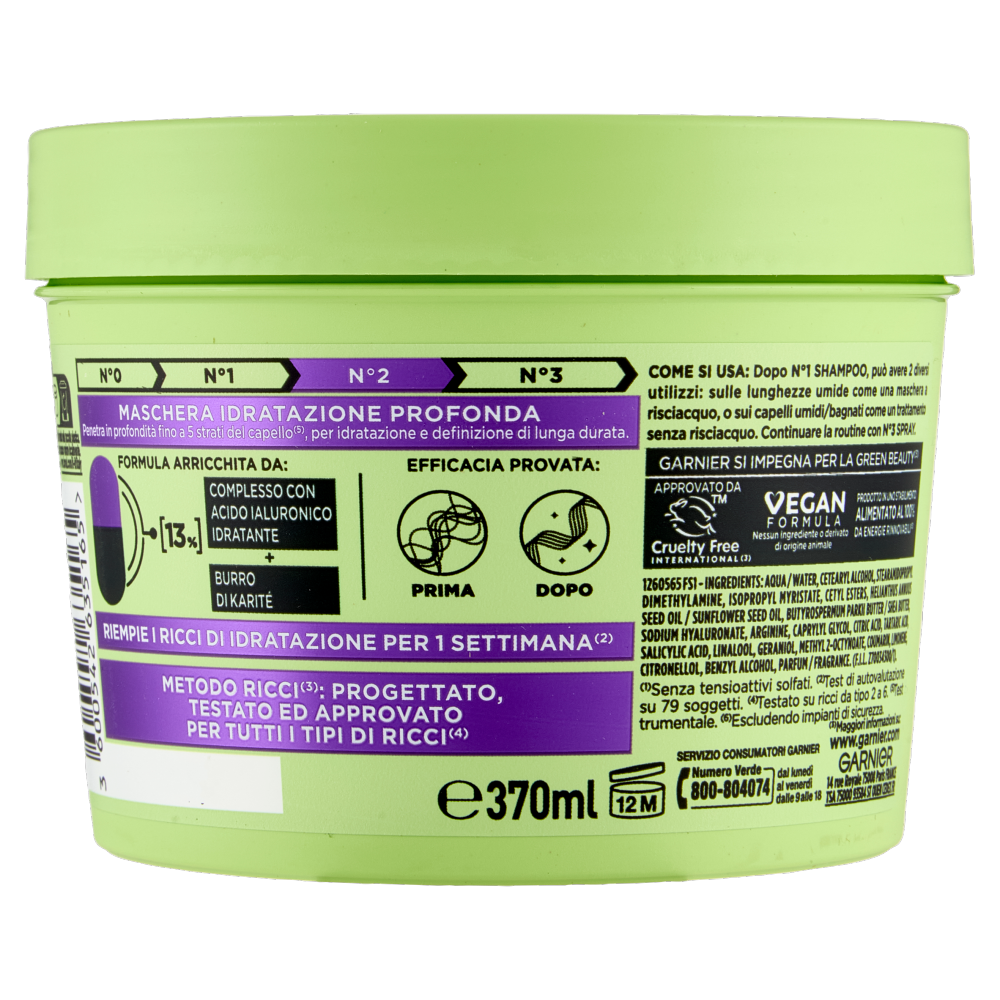 Garnier Fructis Metodo Ricci N°2 Maschera, 370 ml