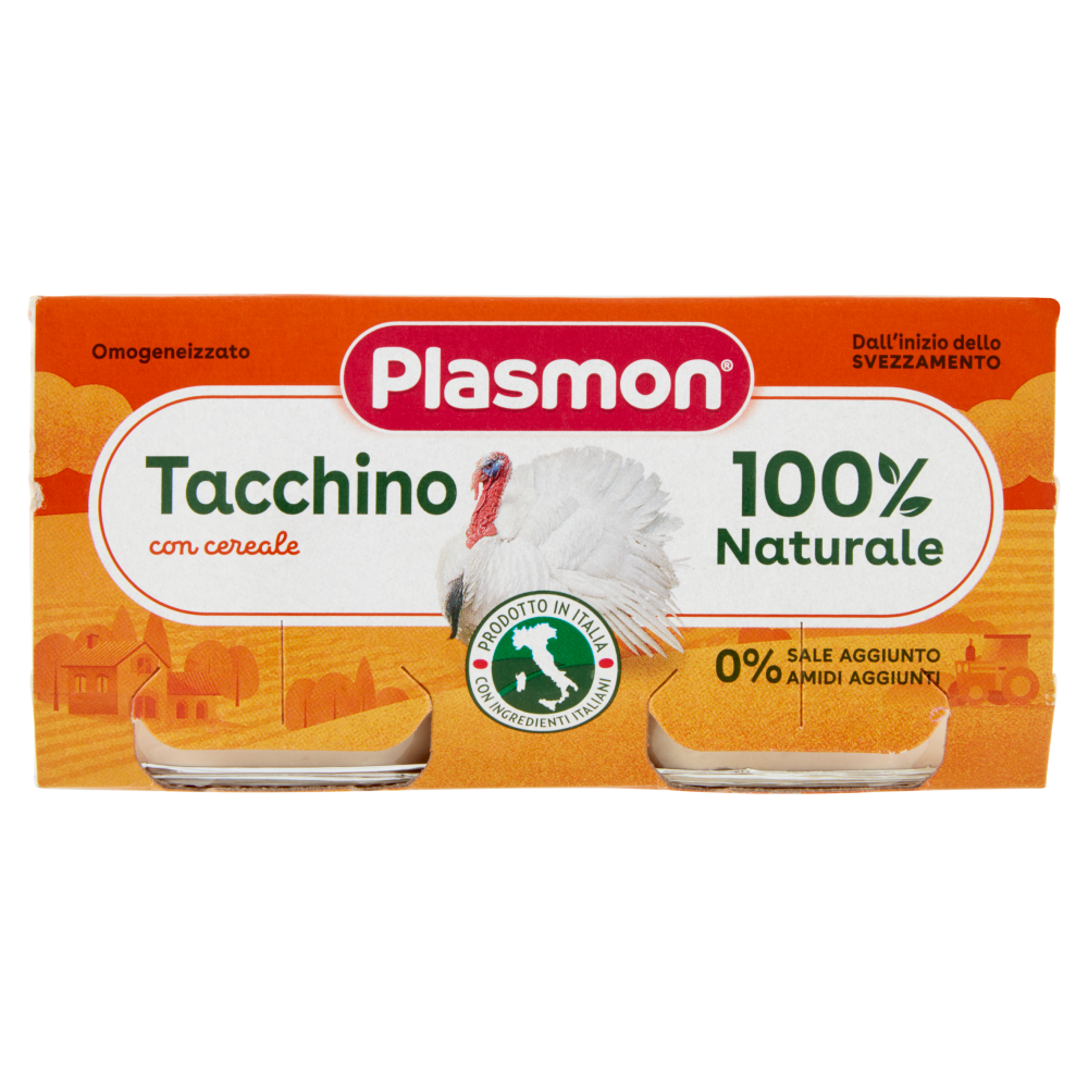 Plasmon Omogeneizzato Tacchino con cereale 2 x 80 g