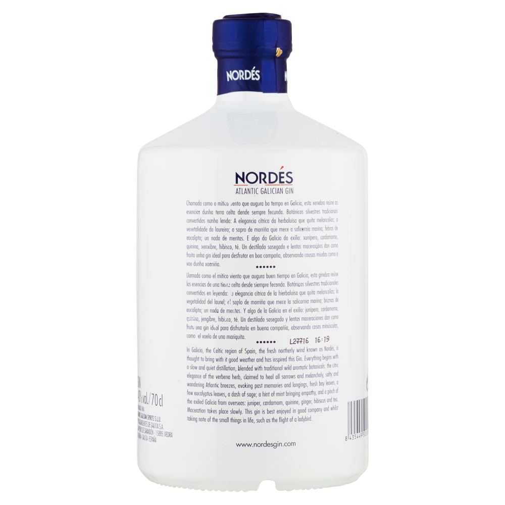 Nordés, Atlantic Galician Gin, Bottiglia in Ceramica 70cl/1lt - TS  Distribuzioni s.r.l.