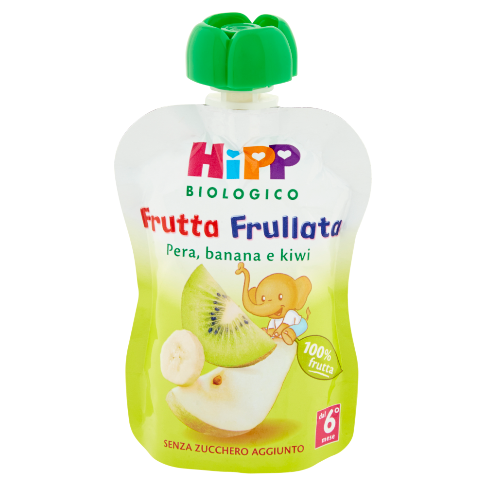 HiPP Biologico Frutta Frullata Pera, banana e kiwi 90 g