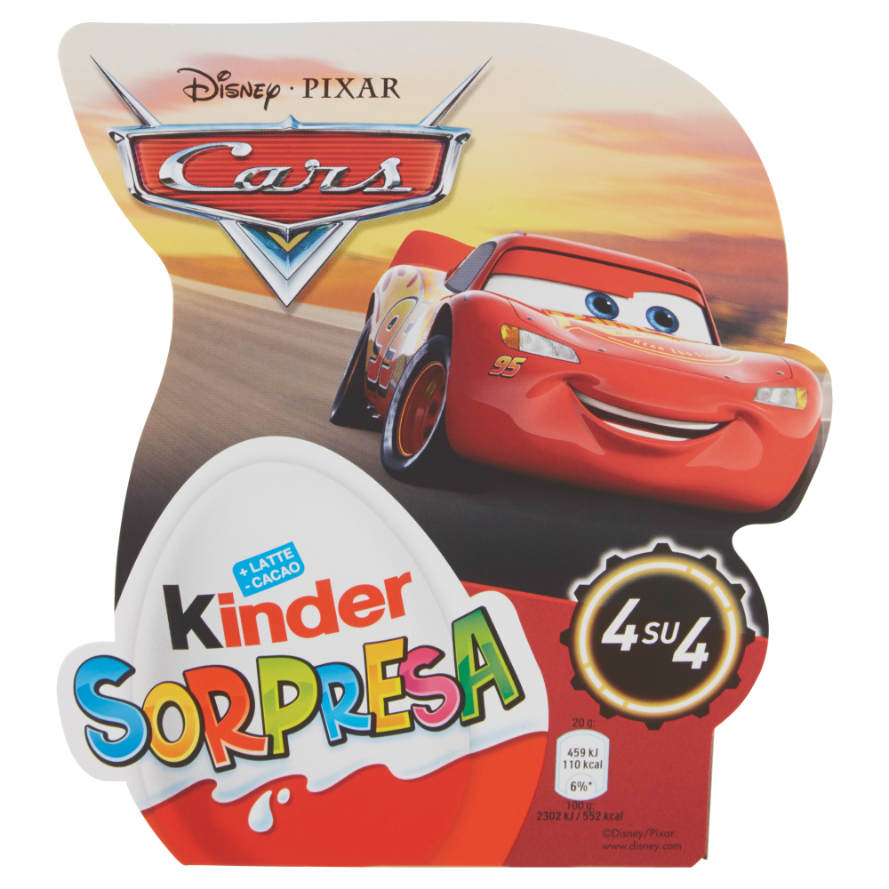 Kinder Sorpresa Disney Cars 4 x 20 g