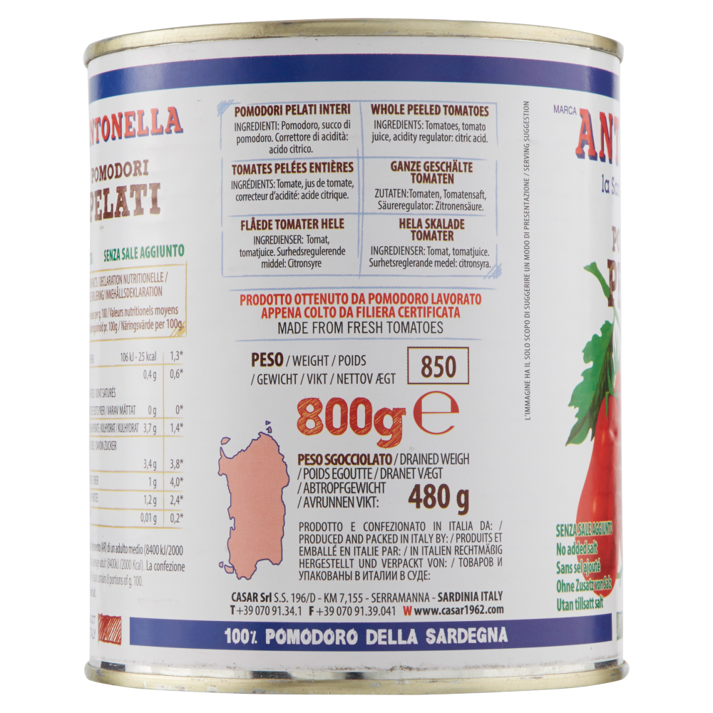 Antonella Pomodori Pelati 800 g