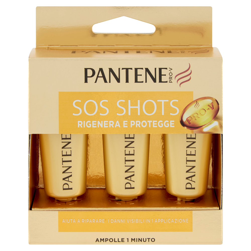Pantene Pro-V SOS Shots Rigenera e Protegge - Ampolla 1 Minuto 3 x 15 ml