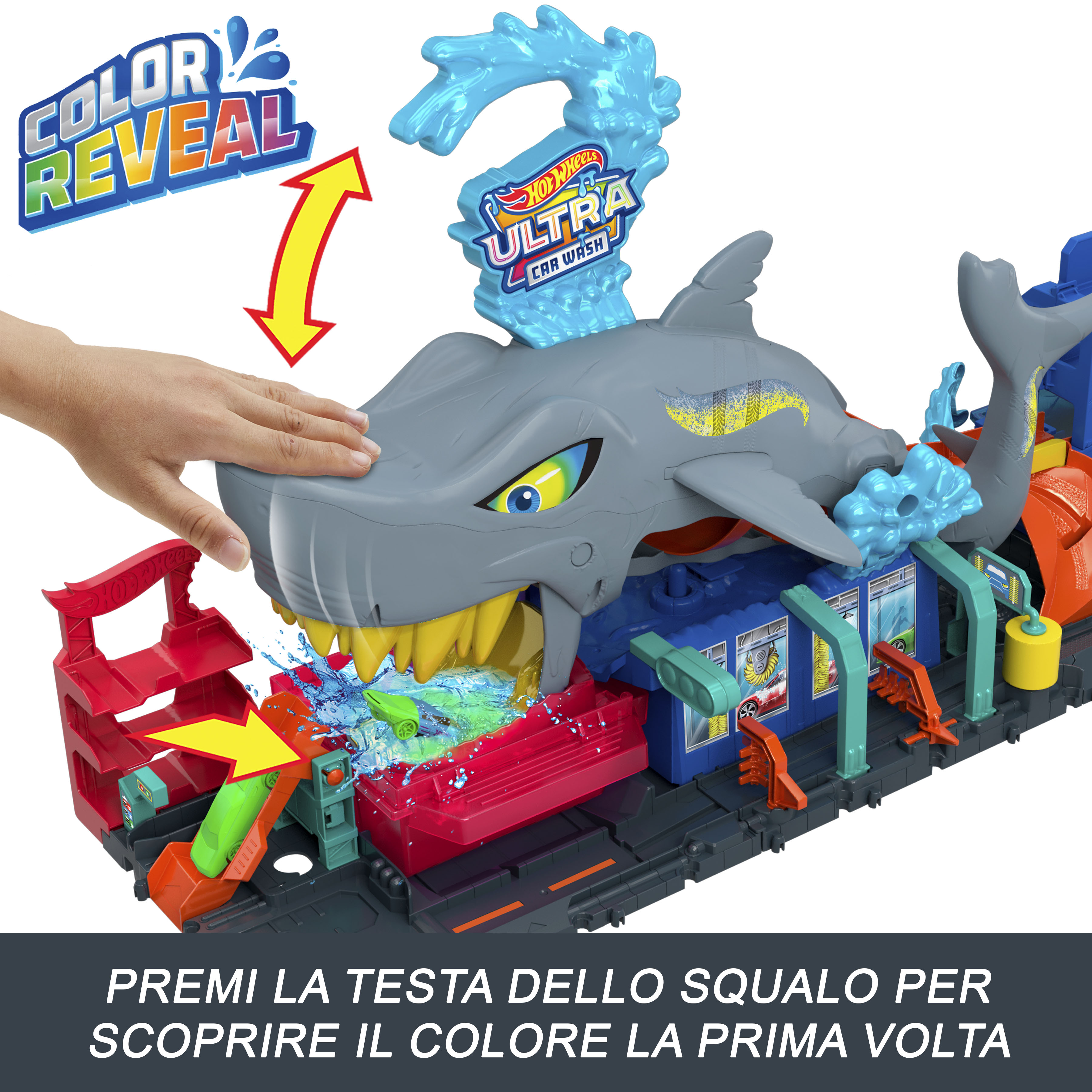 Hot Wheels City Autolavaggio Mega Squalo