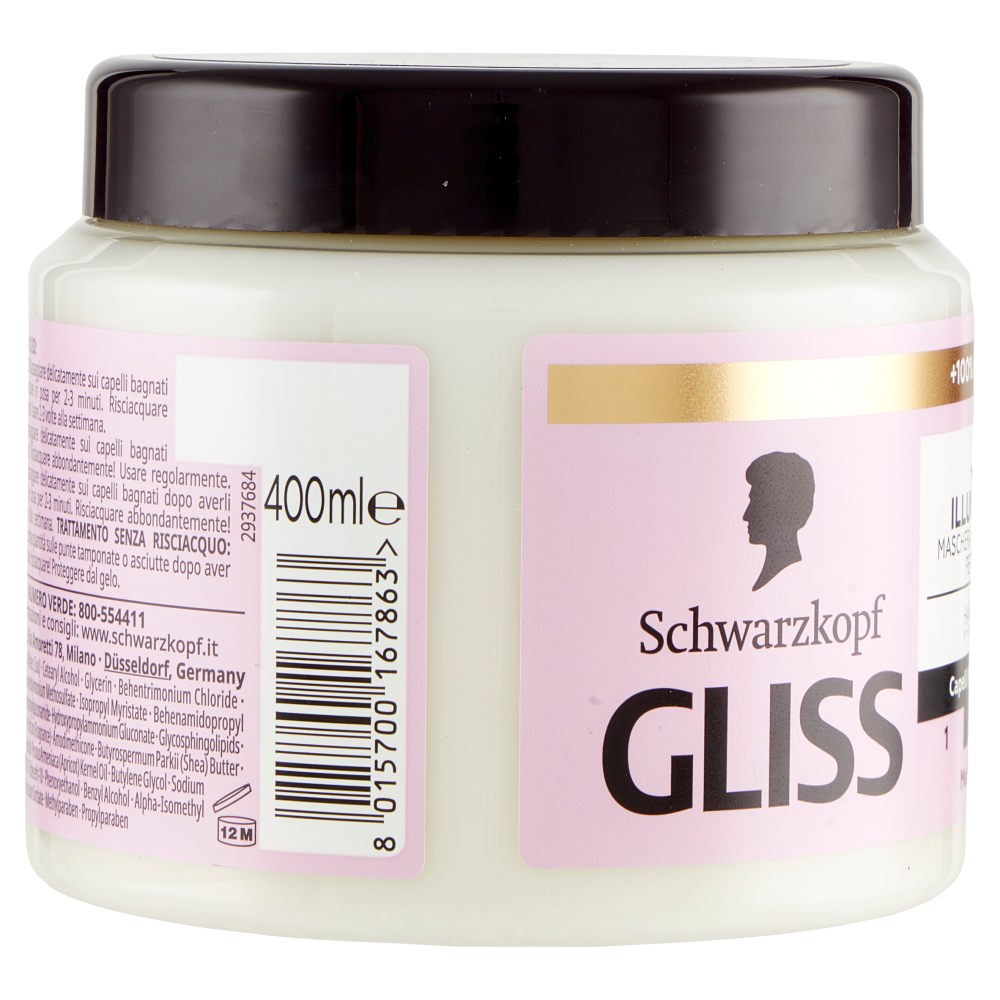 Gliss 4-in-1 Illuminante Maschera Bond-Building per Capelli 400 ml