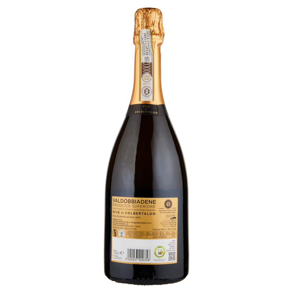 Cantina Produttori di Valdobbiadene Rive di Colbertaldo Valdobbiadene Prosecco Superiore DOCG 750 ml