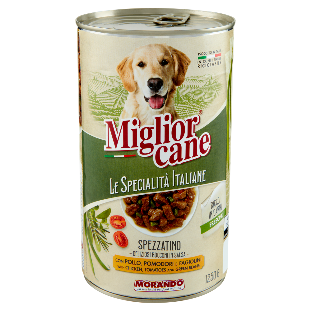 Migliorcane Le Specialità Italiane Spezzatino con Pollo, Pomodori e Fagiolini 1250 G