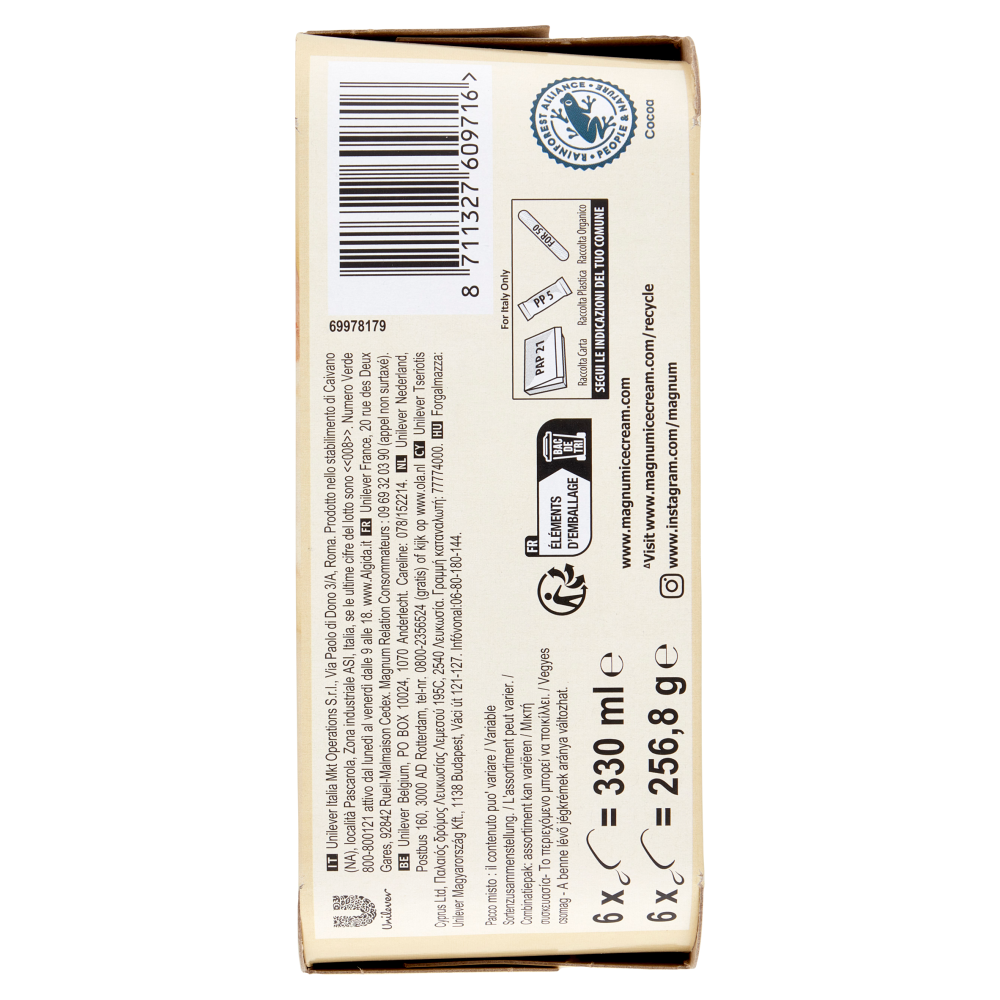 Magnum mini White Chocolate White Chocolate Almond 6 Gelati 256,8 g